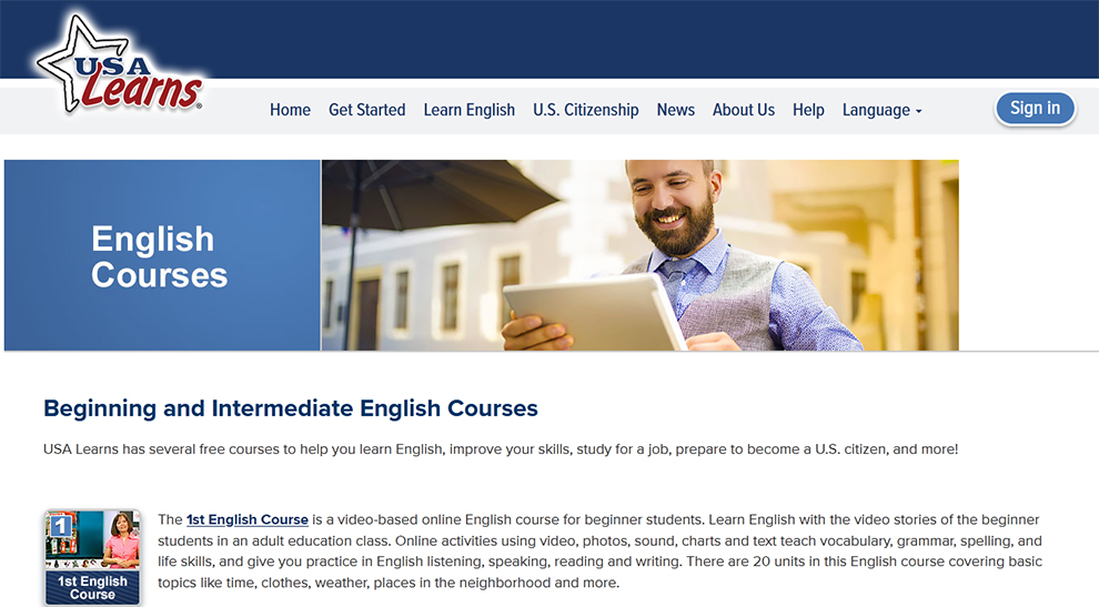 Beginning and Intermediate English Courses