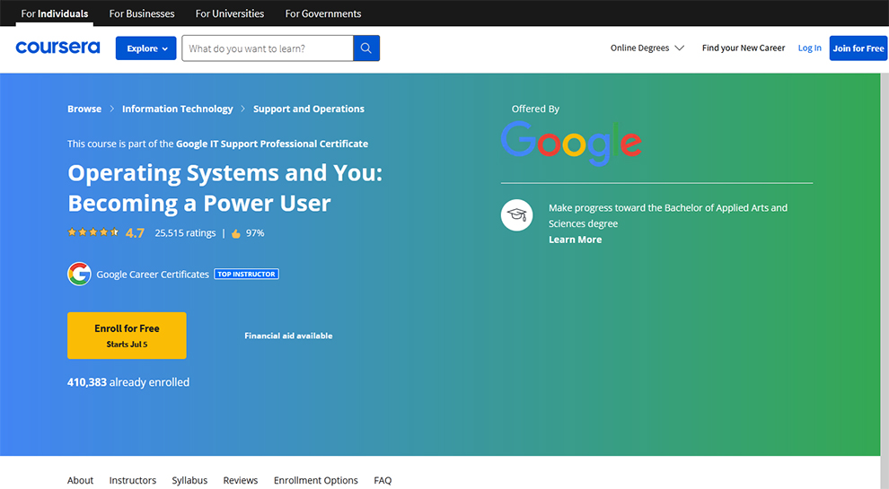 Coursera Operating Systems Class