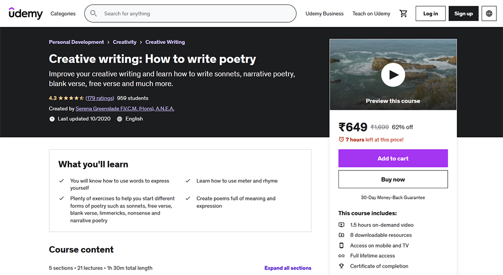 Creative writing: How to write poetry