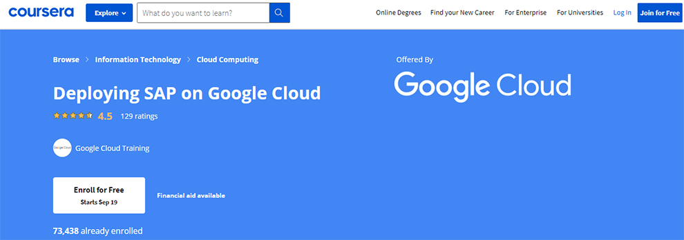 Deploying SAP on Google Cloud