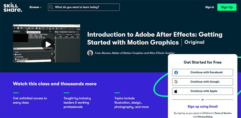 Introduction to Adobe After Effects: Getting Started with Motion Graphics