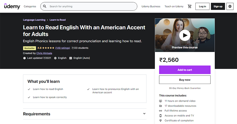 Learn to Read English with an American Accent for Adults