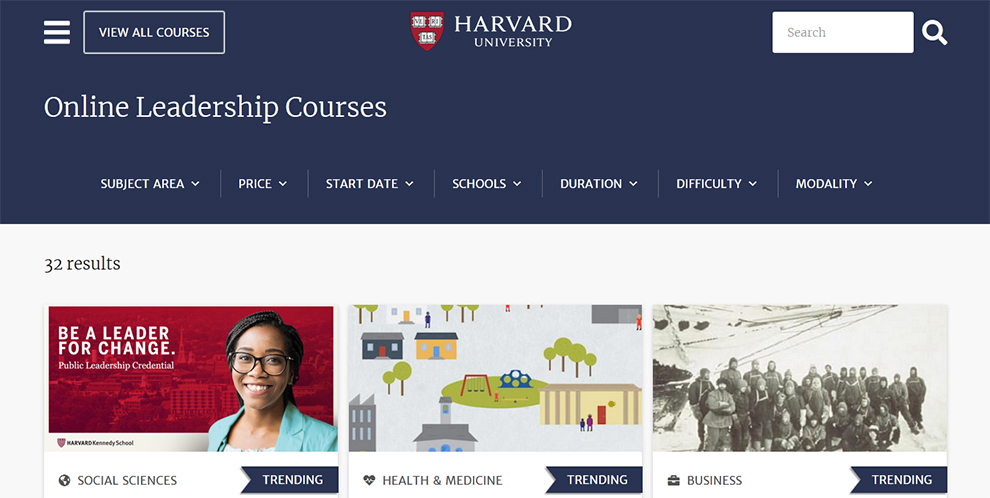 Online Leadership Courses by Harvard University 
