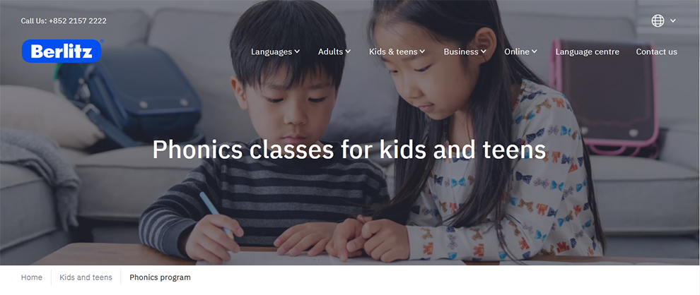 Phonics classes for kids and teens