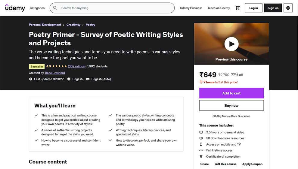 Poetry Primer - Survey of Poetic Writing Styles and Projects