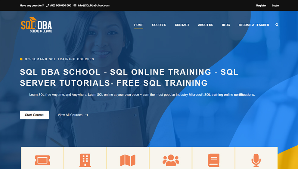 SQL Online Training - SQL Server Tutorials- Free SQL Training - SQL DBA School & Beyond