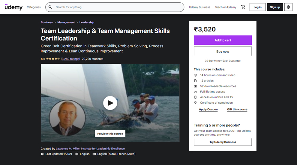 Team Leadership & Team Management Skills Certification