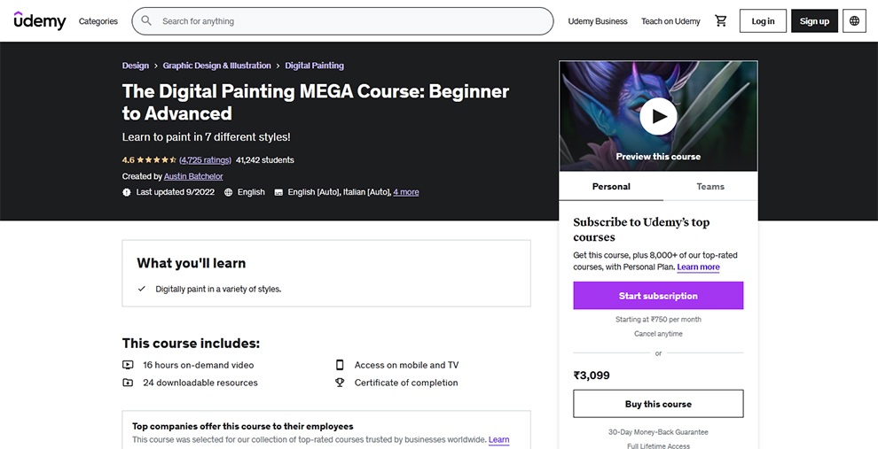 The Digital Painting MEGA Course: Beginner to Advanced