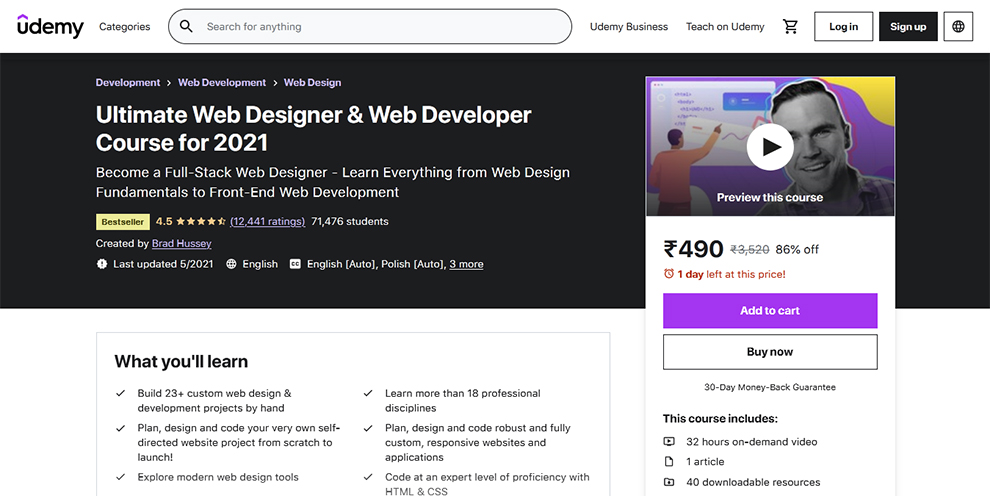 Ultimate Web Designer & Web Developer Course