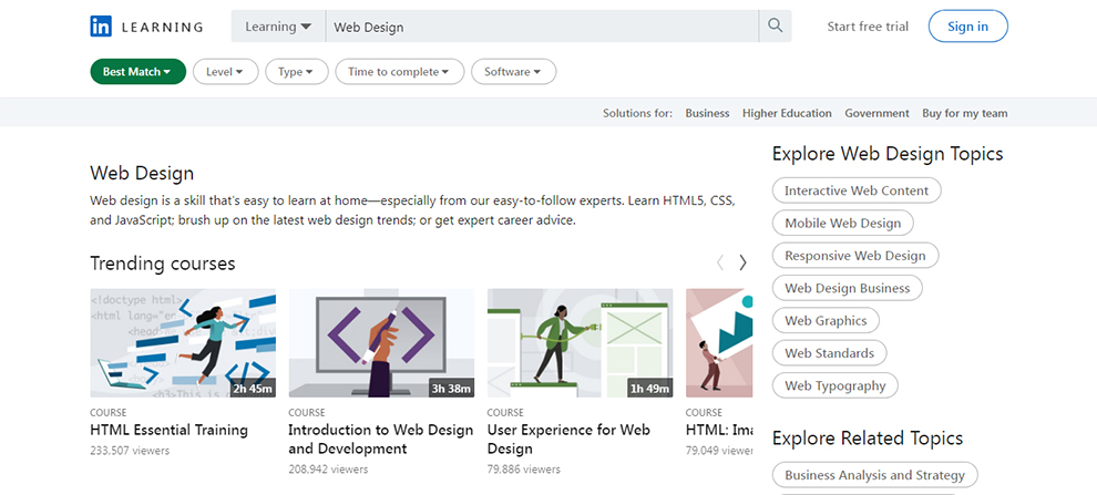 Web Design – [LinkedIn Learning]