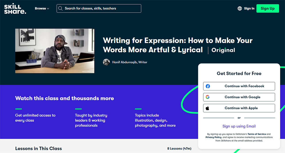 Writing for Expression: How to Make Your Words More Artful & Lyrical – Skillshare