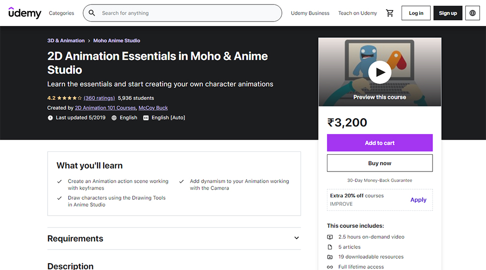 2D Animation Essentials in Moho & Anime Studio