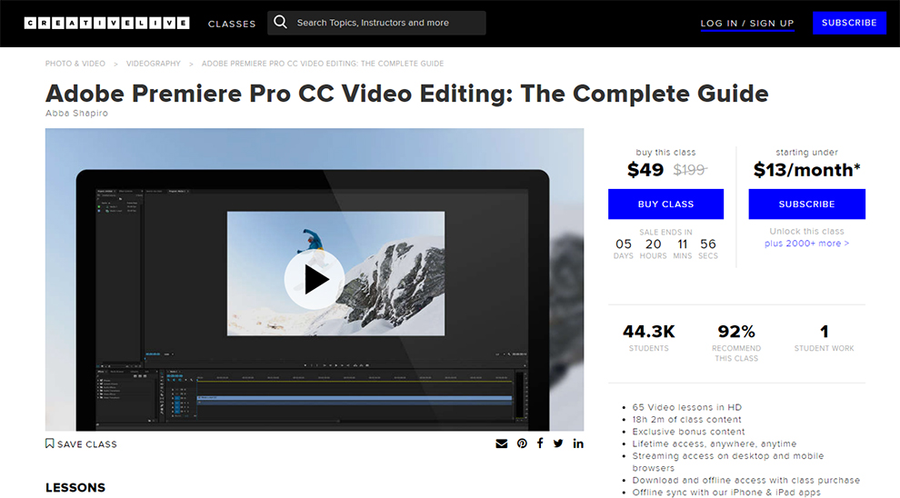 Adobe Premiere Pro CC Video Editing: The Complete Guide