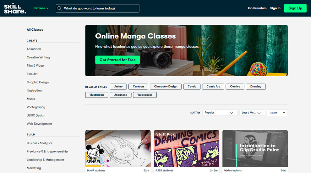 Best Online Manga Classes