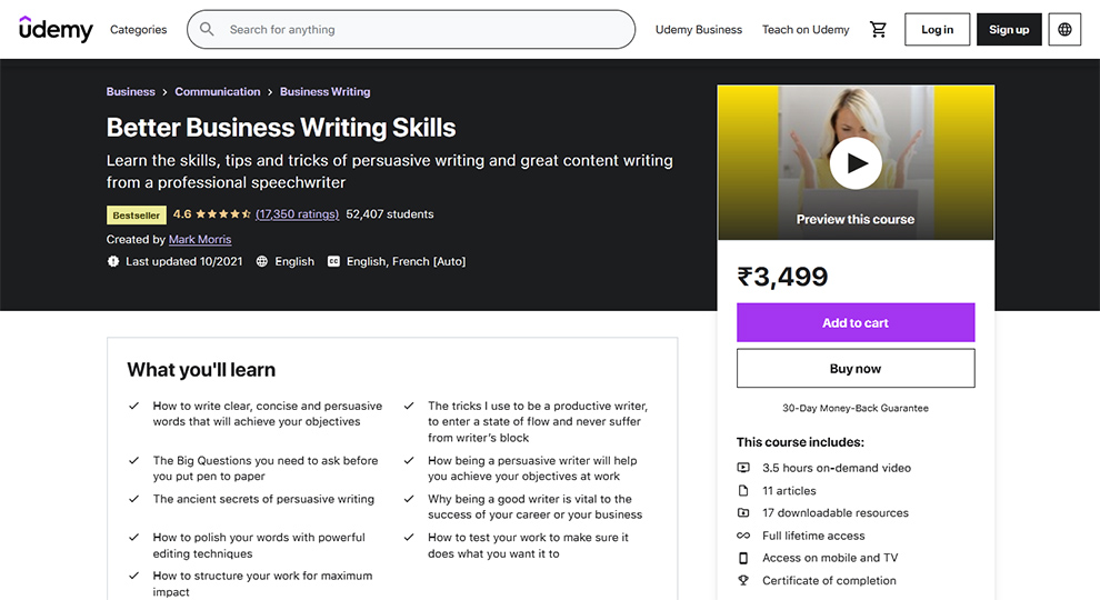 Better Business Writing Skills by Udemy