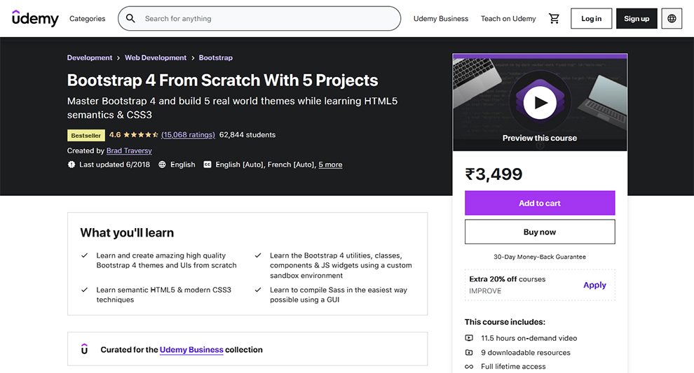 Bootstrap 4 From Scratch With 5 Projects