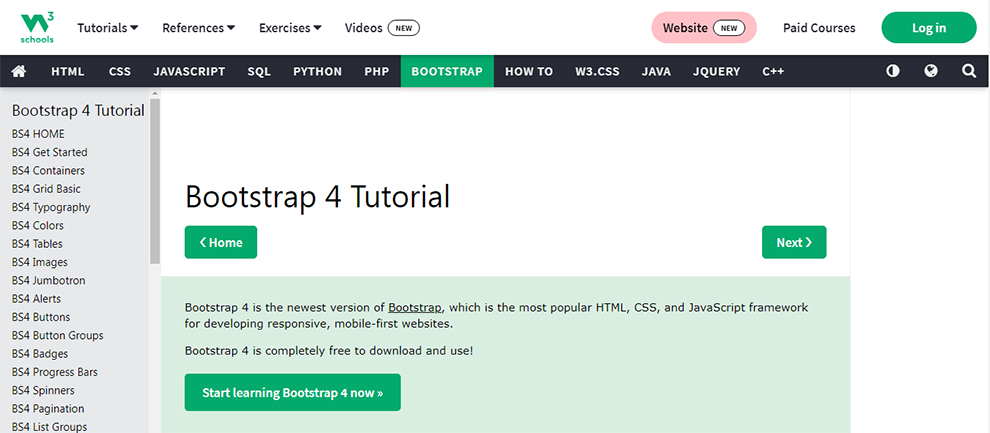 Bootstrap 4 Tutorial