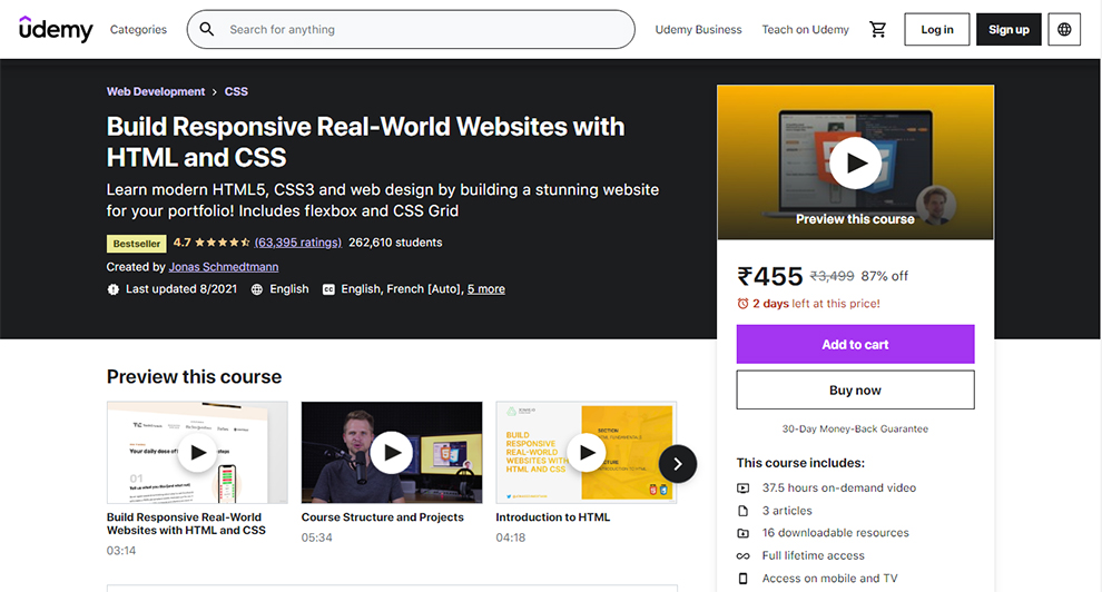 Build Responsive Real-World Websites with HTML and CSS