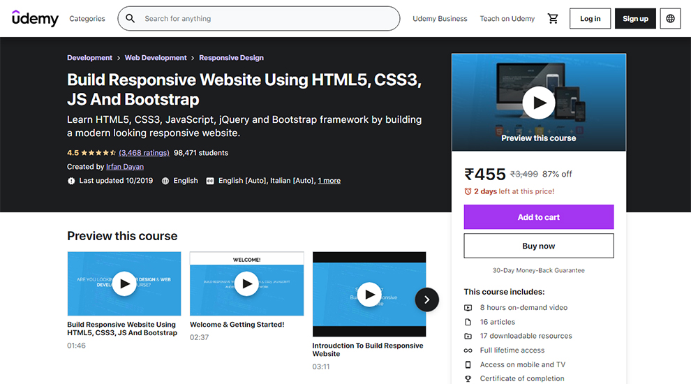 Build Responsive Website Using HTML5, CSS3, JS, And Bootstrap