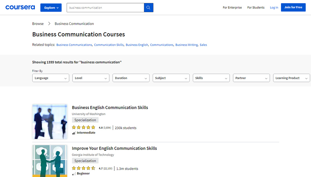 Business Communication Courses