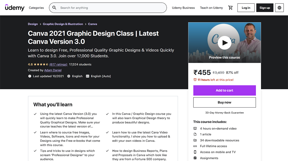  Canva 2021 graphic Design Class - Latest Canva Version 3.0