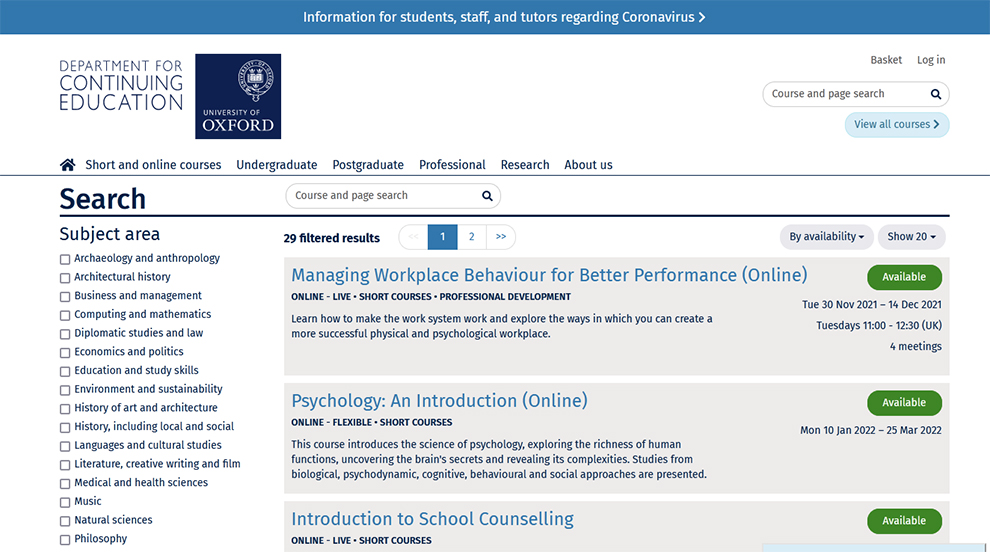  Counselling Certification Online by University of Oxford