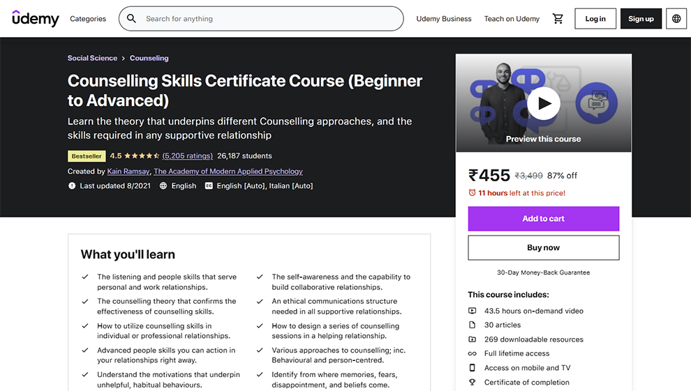 Counselling Skills Certificate Course