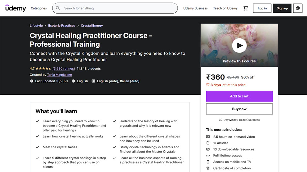 Crystal Healing Practitioner Course - Professional Training