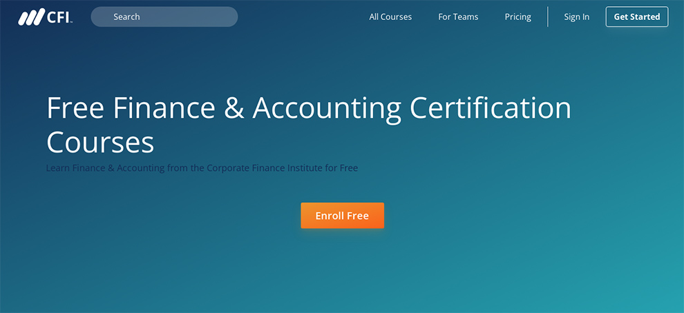 Free Finance and Accounting Certification Courses by CFI