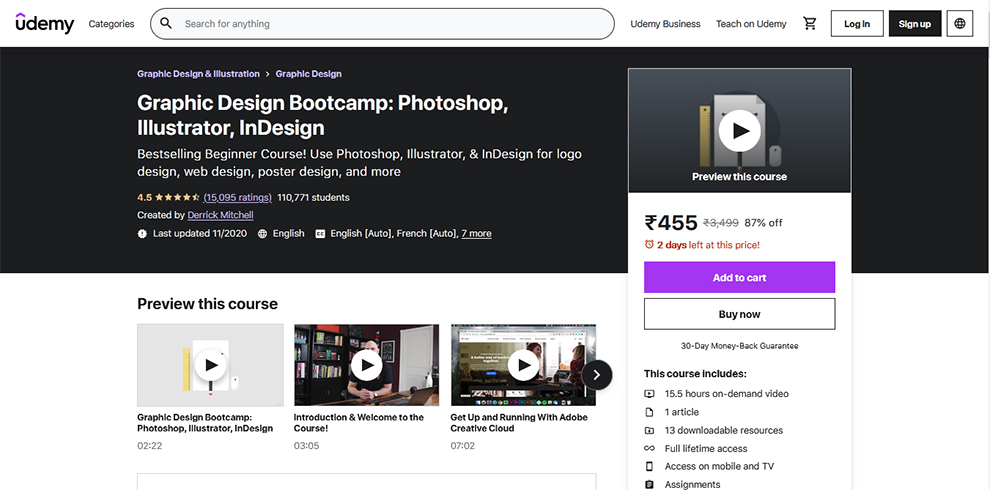 Graphic Design Bootcamp: Photoshop, Illustrator, InDesign