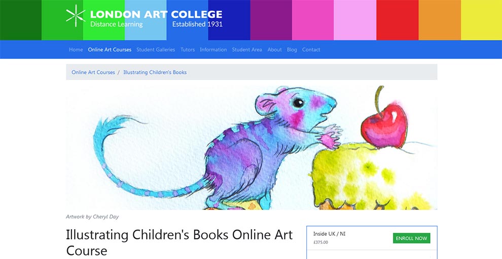 Illustrating Children’s Books Online Art Course by London Art College