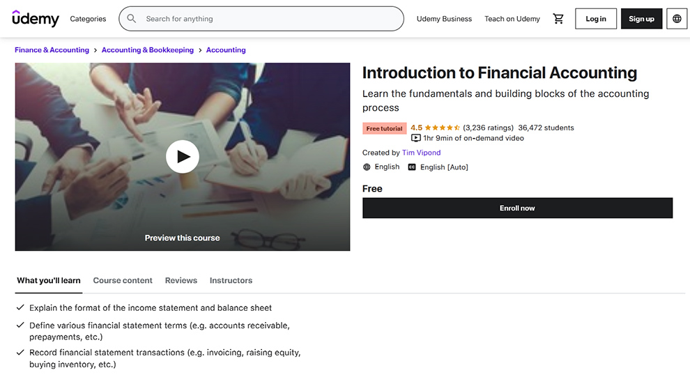 Introduction to Financial Accounting by Udemy