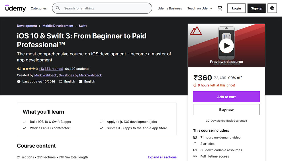 iOS 10 & Swift 3: From Beginner to Paid Professional™ 