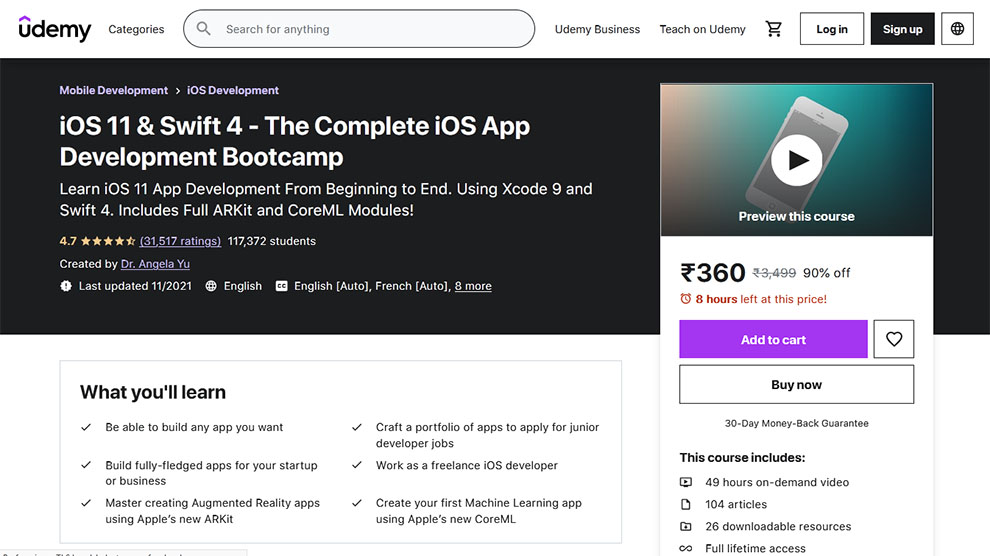 iOS 11 & Swift 4 - The Complete iOS App Development Bootcamp