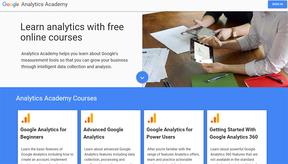 Learn analytics with free online courses – offered by Google