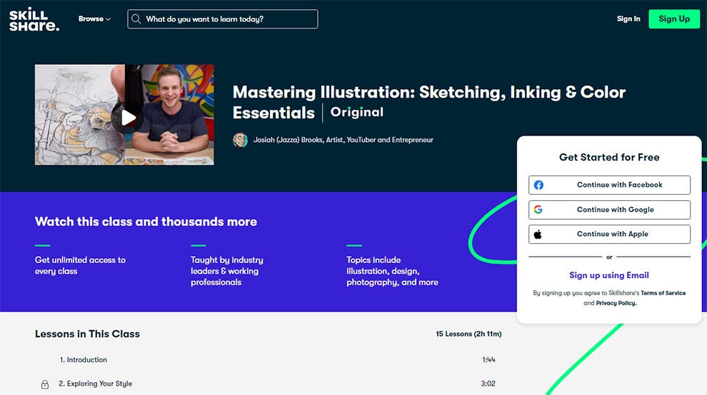 Mastering Illustration : Sketching, Inking and Color Essentials by Skillshare