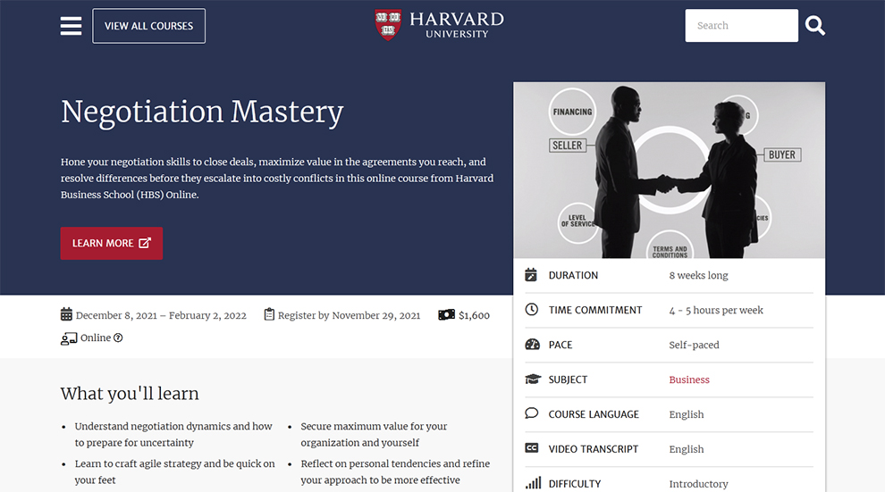 Negotiation Mastery by Harvard University