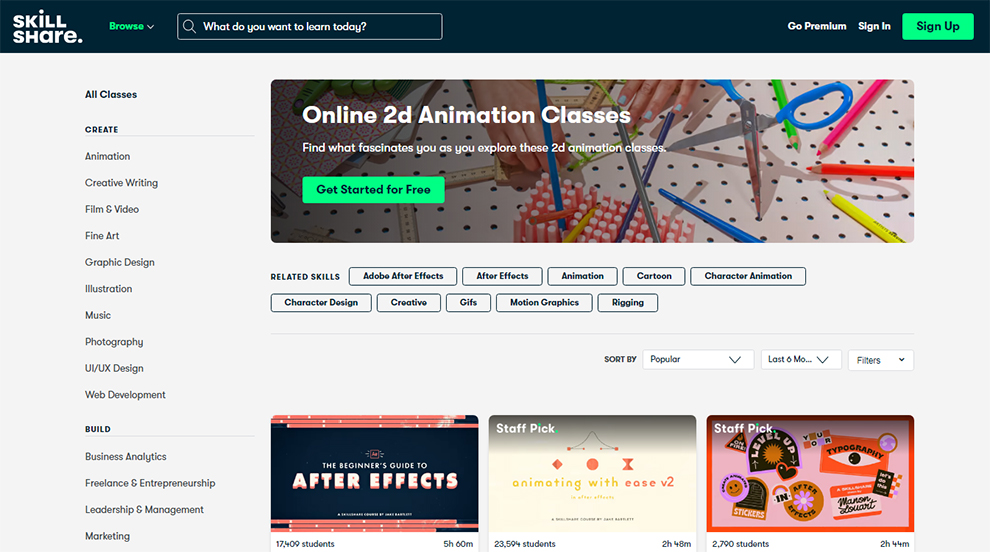 Online 2d Animation Classes