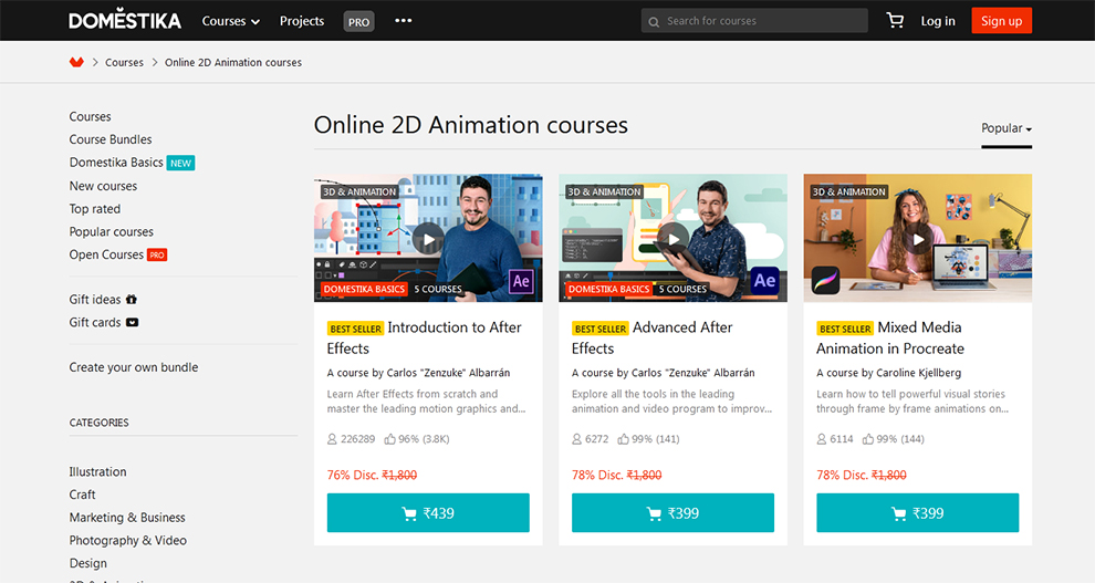 Online 2D Animation courses – Domestika