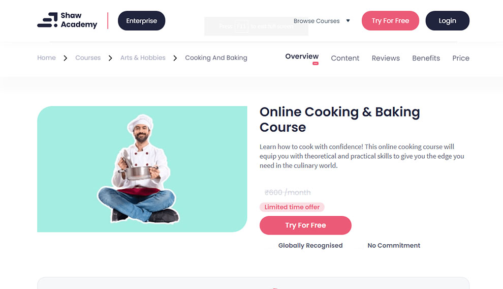 Online Cooking & Baking Course