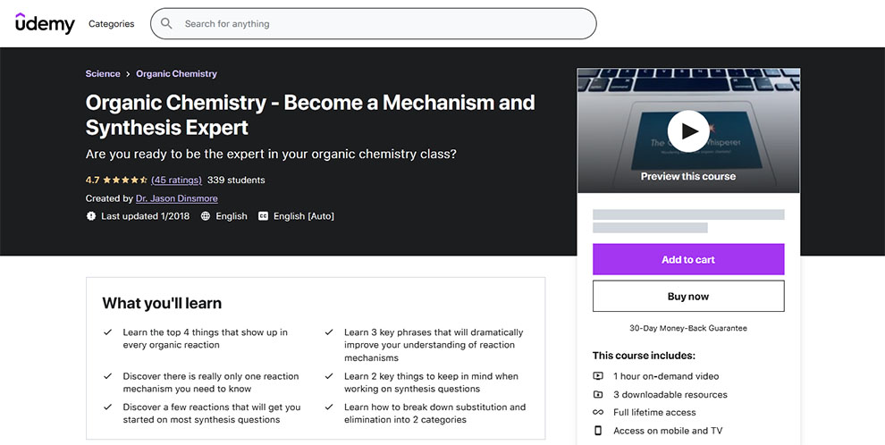 Organic Chemistry - Become a Mechanism and Synthesis Expert