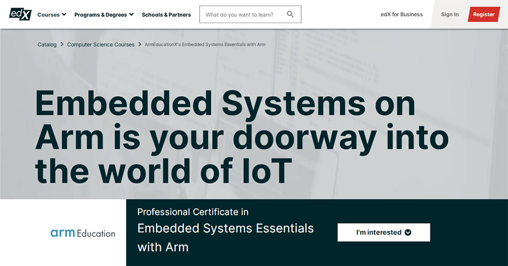 Professional Certificate in Embedded Systems Essentials with Arm – Arm Education