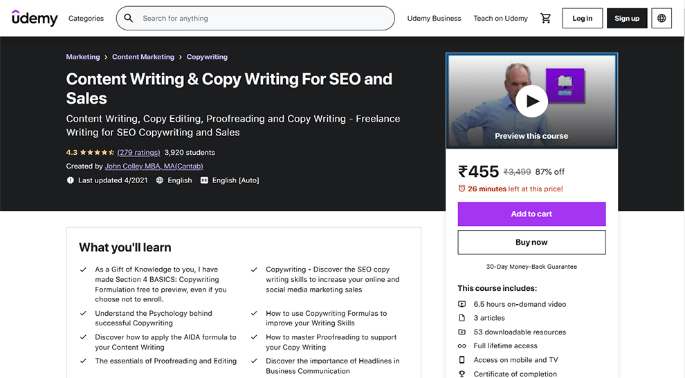 Content Writing & Copy Writing For SEO and Sales