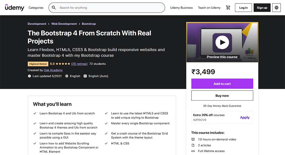 The Bootstrap 4 From Scratch With Real Projects