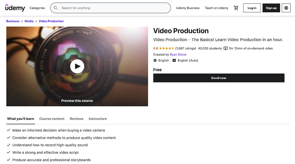 Video Production by Udemy