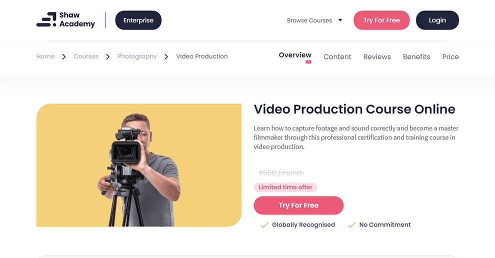 Video Production Courses & Classes Online by Shaw Academy