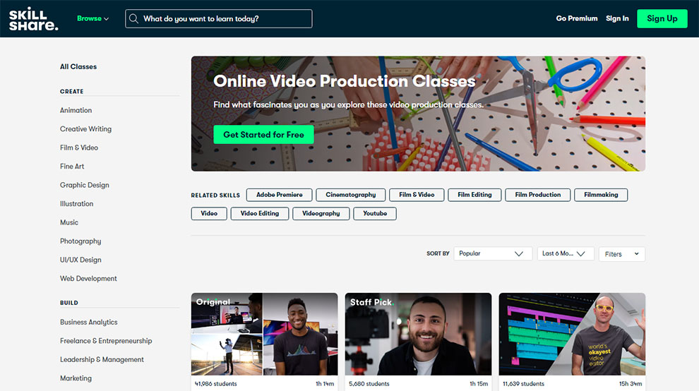 Video Production Classes Online by Skillshare