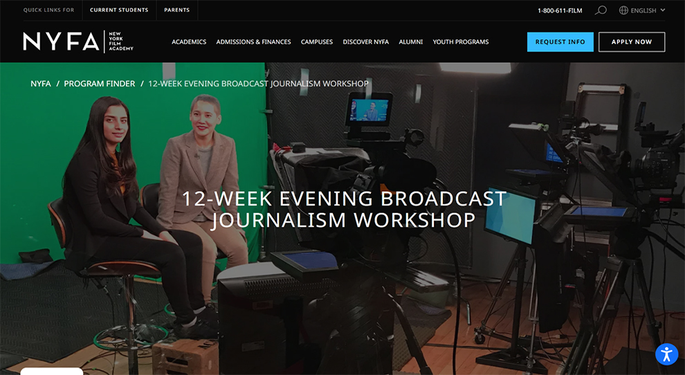 12-Week Evening Broadcast Journalism Workshop