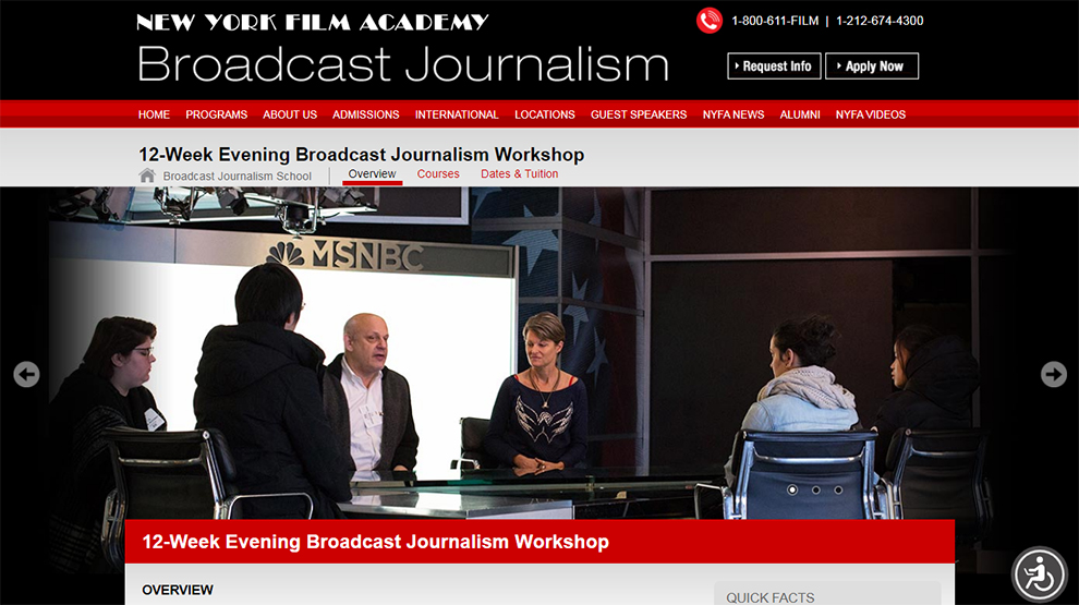 12-Week Evening Broadcast Journalism Workshop 