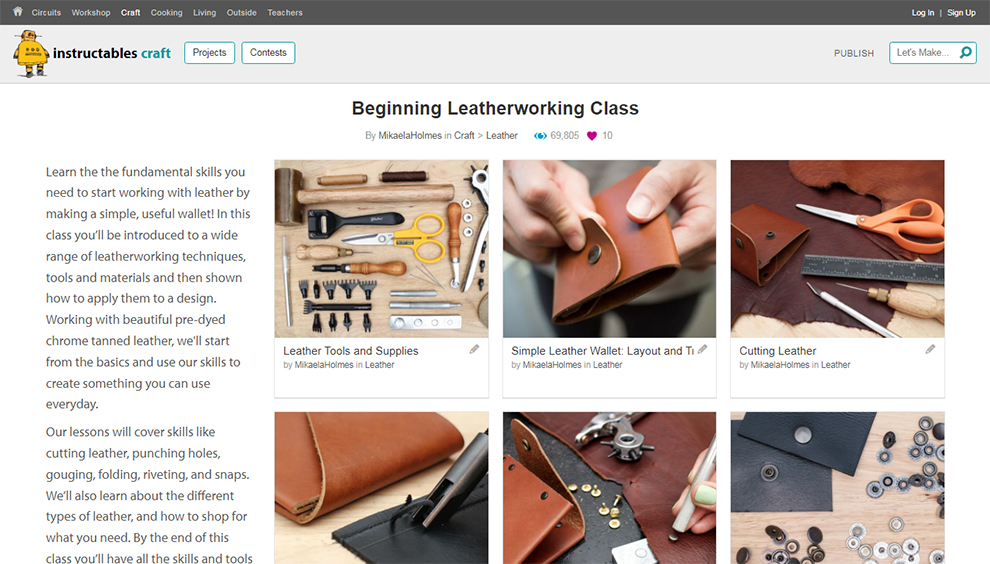 Beginning Leatherworking Class